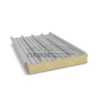 Кровельные сэндвич-панели пенополиизоцианурат, ширина 1200 мм, толщина 20 мм, 0.5/0.5, RAL9006