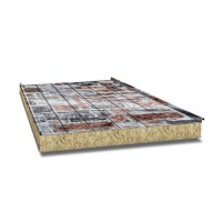 Сэндвич панели с толщиной металла 0.4/0.4 мм, под камень ECOSTEEL