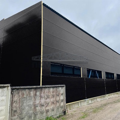 Стеновые сэндвич панели минеральная вата, ширина 1200 мм, толщина 20 мм, 0.5/0.5, RAL9005