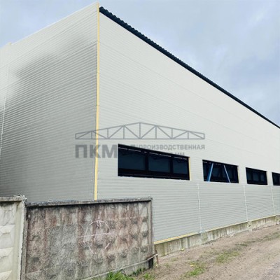 Стеновые сэндвич панели минеральная вата, ширина 1200 мм, толщина 40 мм, 0.5/0.5, RAL7035