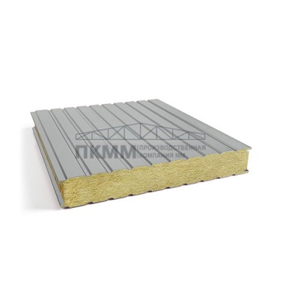 Сэндвич-панели для холодильных камер минеральная вата, ширина 1000 мм, толщина 40 мм, 0.5/0.5, RAL9006 Сэндвич-панели для холодильных камер минеральная вата, ширина 1000 мм, толщина 40 мм, 0.5/0.5, RAL9006