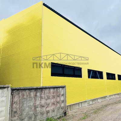 Стеновые сэндвич панели минеральная вата, ширина 1200 мм, толщина 30 мм, 0.5/0.5, RAL1018