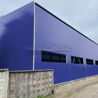 Стеновые сэндвич панели минеральная вата, ширина 1200 мм, толщина 40 мм, 0.5/0.5, RAL5002