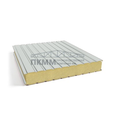 Стеновые сэндвич панели пенополиуретан, ширина 1200 мм, толщина 100 мм, 0.5/0.5, RAL7035