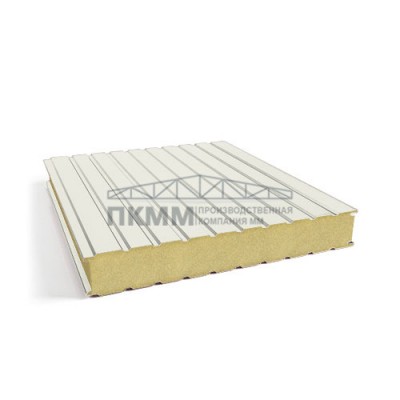 Стеновые сэндвич панели пенополиуретан, ширина 1200 мм, толщина 50 мм, 0.5/0.5, RAL9003