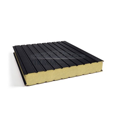 Стеновые сэндвич панели пенополиуретан, ширина 1000 мм, толщина 40 мм, 0.5/0.5, RAL9005