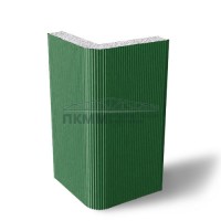 Угловые сэндвич-панели вертикальные пенополистирол, 0.5/0.5, ширина 1200 мм, толщина 60 мм, RAL6002