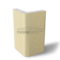 Угловые сэндвич-панели вертикальные пенополистирол, 0.5/0.5, ширина 1200 мм, толщина 80 мм, RAL1014