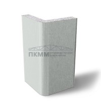 Угловые сэндвич-панели вертикальные пенополистирол, 0.5/0.5, ширина 1200 мм, толщина 60 мм, RAL7035