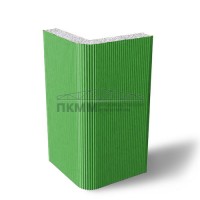 Угловые сэндвич-панели вертикальные пенополистирол, 0.5/0.5, ширина 1200 мм, толщина 60 мм, RAL6018