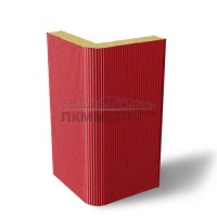 Угловые сэндвич-панели вертикальные пенополиизоцианурат, 0.5/0.5, ширина 1000 мм, толщина 60 мм, RAL3020