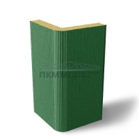 Угловые сэндвич-панели вертикальные пенополиуретан, 0.5/0.5, ширина 1200 мм, толщина 40 мм, RAL6002