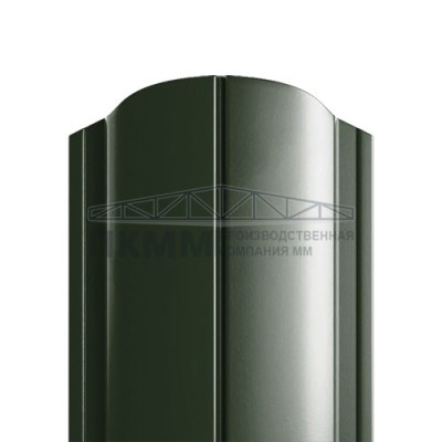 Штакетник Круглый фигурный 19х126-0.5 Viking E RAL6007