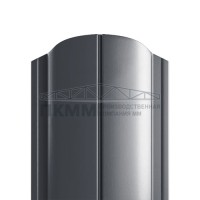 Штакетник Круглый фигурный 19х126-0.5 Призма RAL7024 Штакетник Круглый фигурный 19х126-0.5 Призма RAL7024