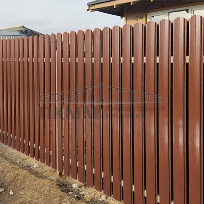 Штакетник Круглый с прямым резом 19х126-0.5 Norman RAL8004