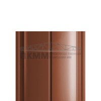 Штакетник Круглый с прямым резом 19х126-0.5 Norman RAL8004