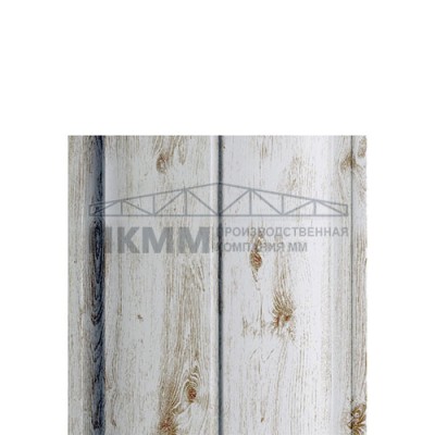 Штакетник Круглый с прямым резом 19х126-0.5 ECOSTEEL _MA Беленый Дуб