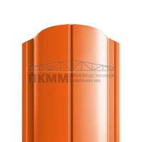Штакетник Круглый фигурный 19х126-0.45 Полиэстер RAL2004