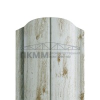 Штакетник Круглый фигурный 19х126-0.5 ECOSTEEL _MA Беленый Дуб