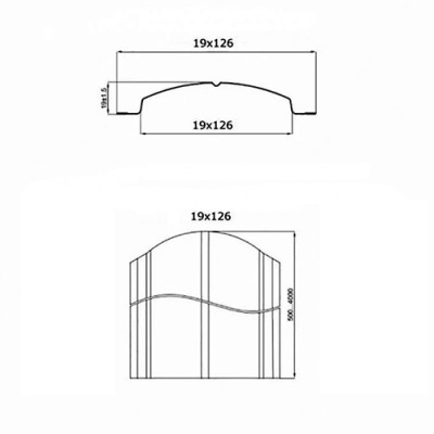 Штакетник Круглый фигурный 19х126-0.5 PURMAN RAL3011