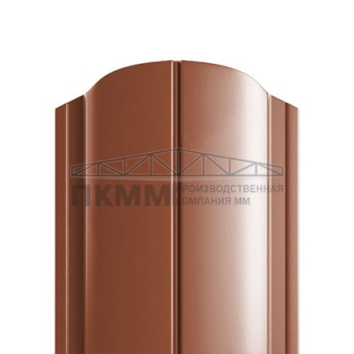 Штакетник Круглый фигурный 19х126-0.5 Viking E RAL8004