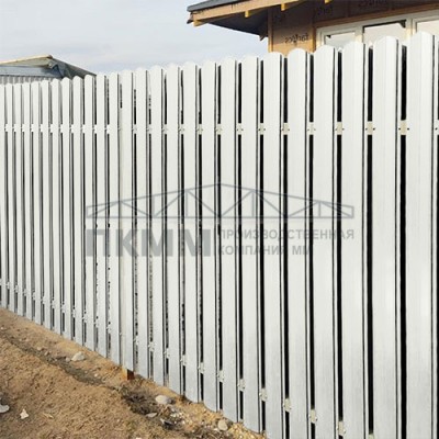 Штакетник Круглый с прямым резом 19х126-0.5 Norman RAL9003