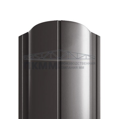 Штакетник Круглый фигурный 19х126-0.5 Viking E RAL8019