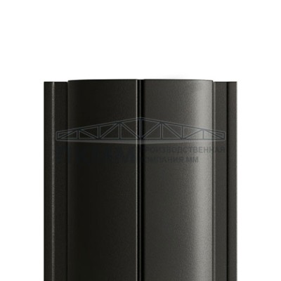 Штакетник Круглый с прямым резом 19х126-0.5 Viking E RAL9005