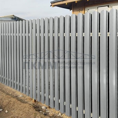 Штакетник Круглый с прямым резом 19х126-0.5 Norman RAL9006