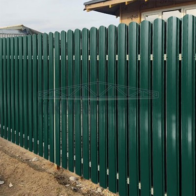 Штакетник Круглый с прямым резом 19х126-0.5 Norman RAL6005