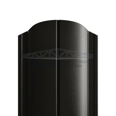 Штакетник Круглый фигурный 19х126-0.5 Viking E RAL9005
