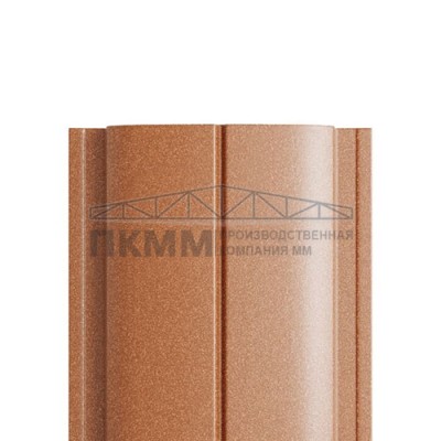 Штакетник Круглый с прямым резом 19х126-0.5 PURMAN Argillite