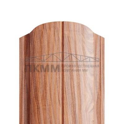 Штакетник Круглый фигурный 19х126-0.5 ECOSTEEL _T Кедр