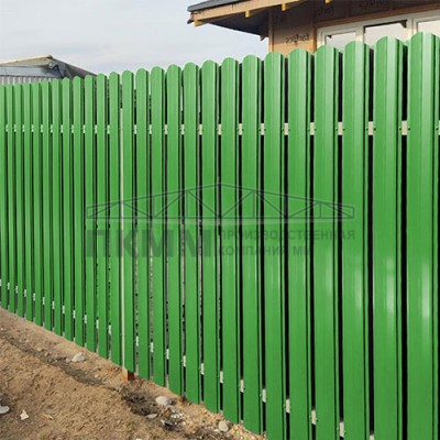 Штакетник Круглый фигурный 19х126-0.5 Norman RAL6018 Штакетник Круглый фигурный 19х126-0.5 Norman RAL6018