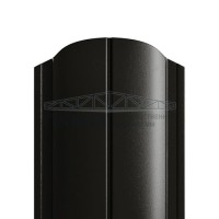 Штакетник Круглый фигурный 19х126-0.45 Viking RAL9005