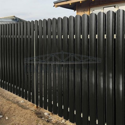 Штакетник Круглый фигурный 19х126-0.45 Viking RAL9005