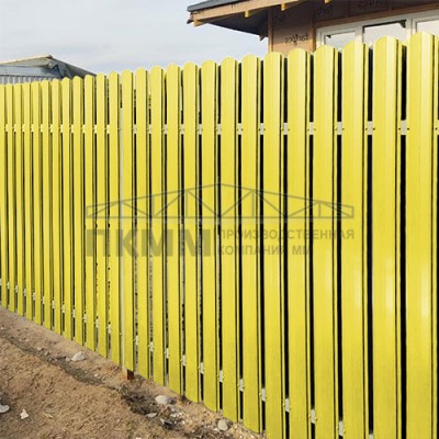 Штакетник Круглый с прямым резом 19х126-0.45 Полиэстер RAL1018