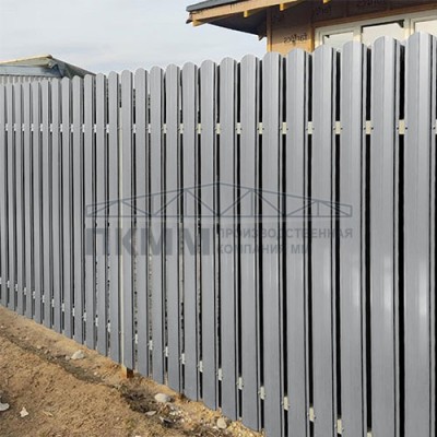 Штакетник Круглый фигурный 19х126-0.5 Norman RAL7004 Штакетник Круглый фигурный 19х126-0.5 Norman RAL7004