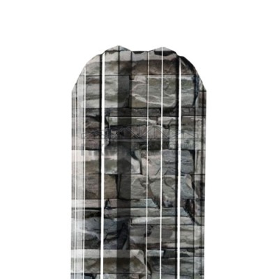 Штакетник М-образный 13,5х117-0,45 Белый камень
