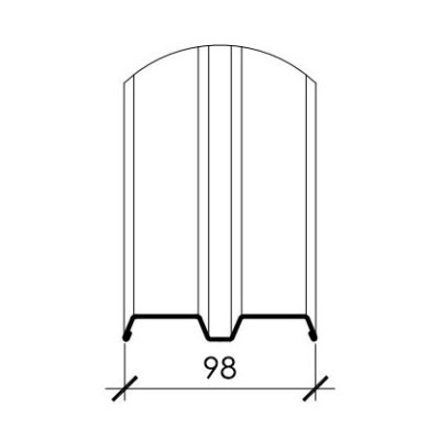 Штакетник М-образный 13,5х98-0,45 Сосна