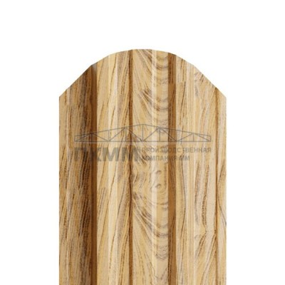 Штакетник П-образный фигурный 16,5х118-0.5 ECOSTEEL _MA Сосна