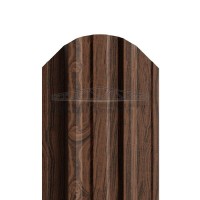 Штакетник П-образный фигурный 16,5х118-0.5 ECOSTEEL_MA МореныйДуб