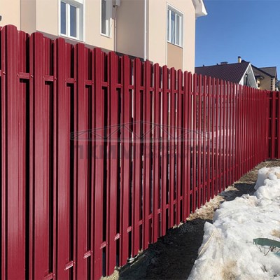 Штакетник П-образный с прямым резом 16,5х99-0.45 Полиэстер RAL3003 Штакетник П-образный с прямым резом 16,5х99-0.45 Полиэстер RAL3003