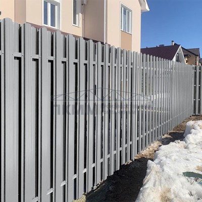 Штакетник П-образный с прямым резом 16,5х99-0.45 Полиэстер RAL7004