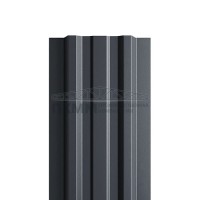 Штакетник П-образный с прямым резом 16,5х99-0.5 PURMAN RAL7024 Штакетник П-образный с прямым резом 16,5х99-0.5 PURMAN RAL7024