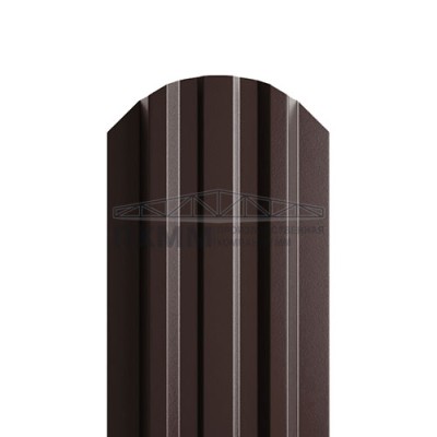 Штакетник П-образный фигурный 16,5х118-0.5 PURMAN RAL8017