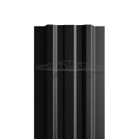 Штакетник П-образный с прямым резом 16,5х99-0.5 PURMAN RAL9005 Штакетник П-образный с прямым резом 16,5х99-0.5 PURMAN RAL9005