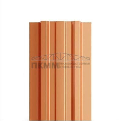Штакетник П-образный с прямым резом 16,5х99-0.5 AGNETA Copper/Copper