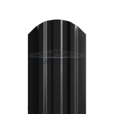 Штакетник П-образный фигурный 16,5х118-0.5 PURMAN RAL9005