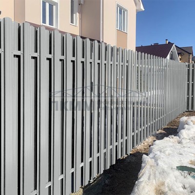 Штакетник П-образный с прямым резом 16,5х99-0.5 Norman RAL9006